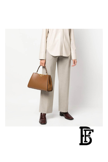 Tory Burch Brown Leather Women Handbag 137312909 – Elegant Everyday Shoulder Bag image 9