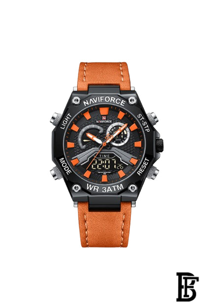 Naviforce NF9220 B/O/O     Men's Analog Leather Watch image 1
