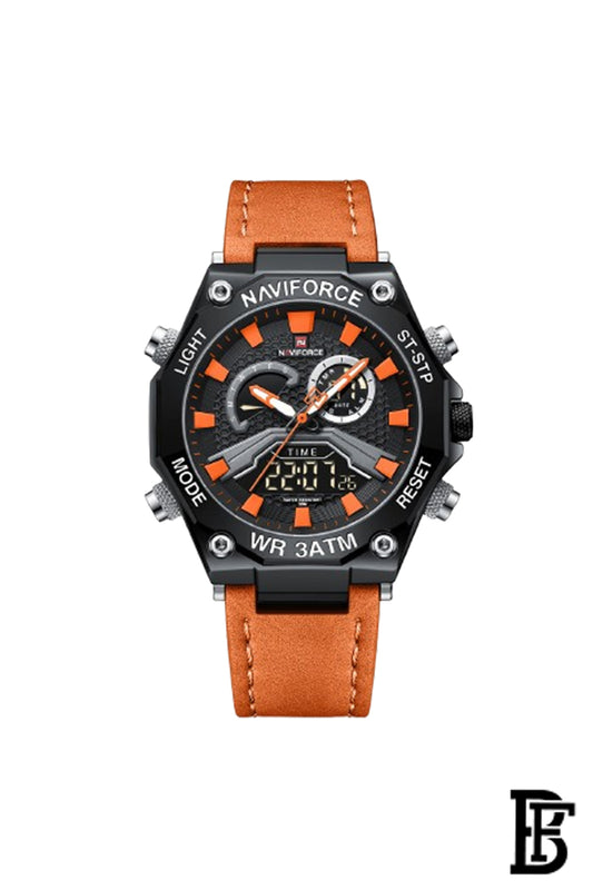 Naviforce NF9220 B/O/O     Men's Analog Leather Watch image 1