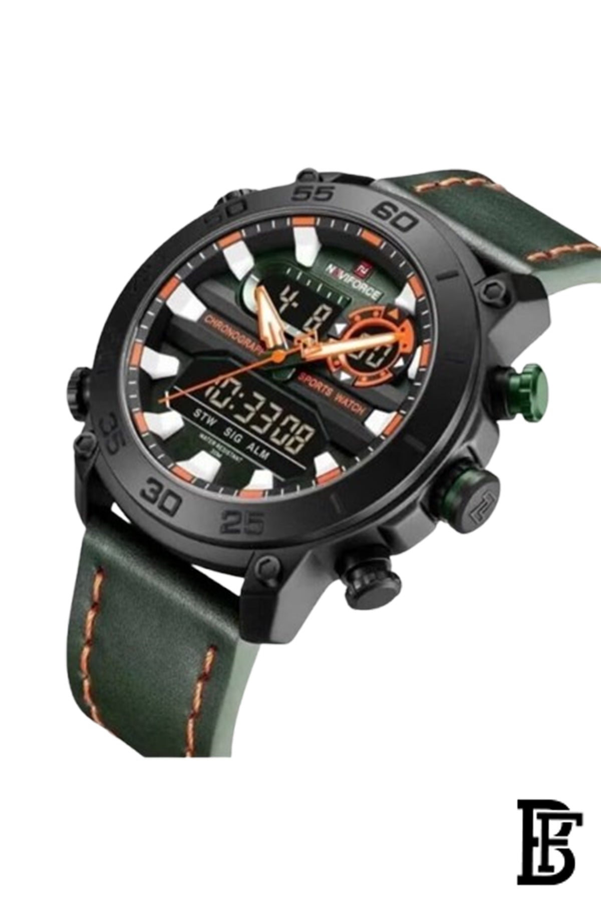 Naviforce NF9235 BGNGN  Men's Analog Leather Watch image 2