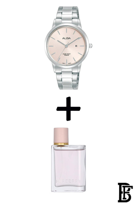 Alba AH7BV1X Women's Stainless steel  Quartz Analog Wrist Watch   + Gift perfume tester 30 ml  Warranty from Elaraby Group image 1