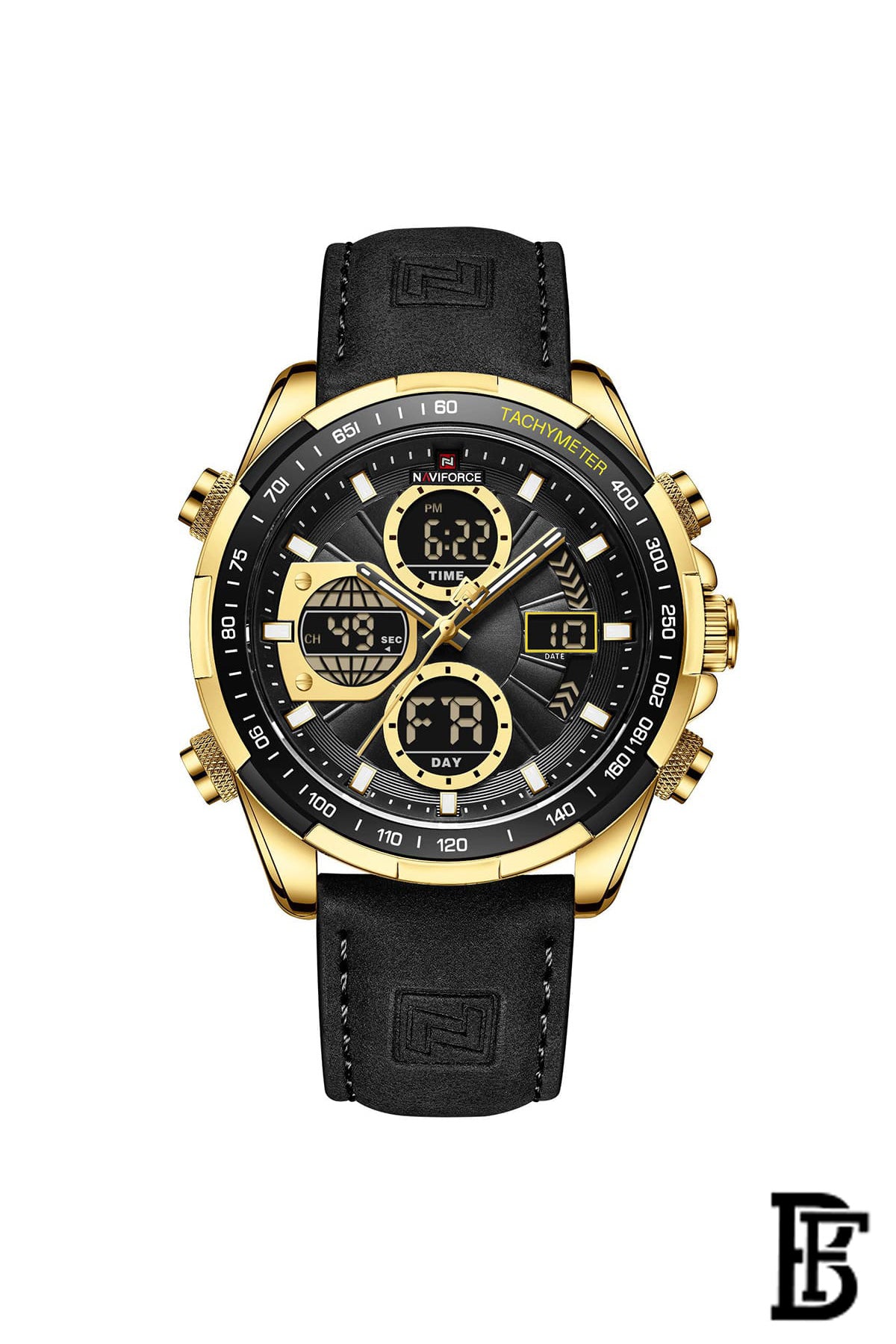 Naviforce NF9197L G/B/B       Men's Analog Leather Watch image 1