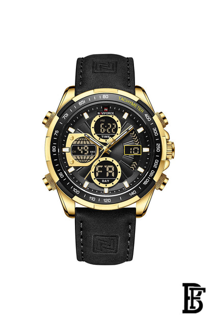 Naviforce NF9197L G/B/B       Men's Analog Leather Watch image 1