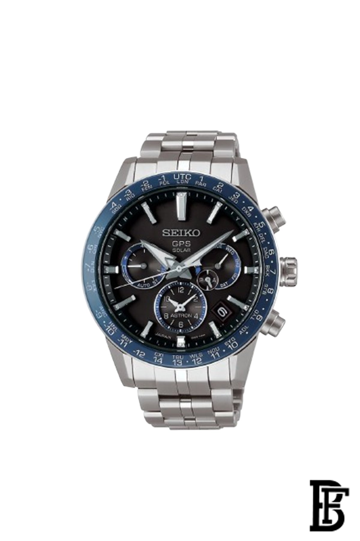 SEIKO Men's Hand Watch ASTRON Stainless Band, Black Dial SSH001J1 image 0
