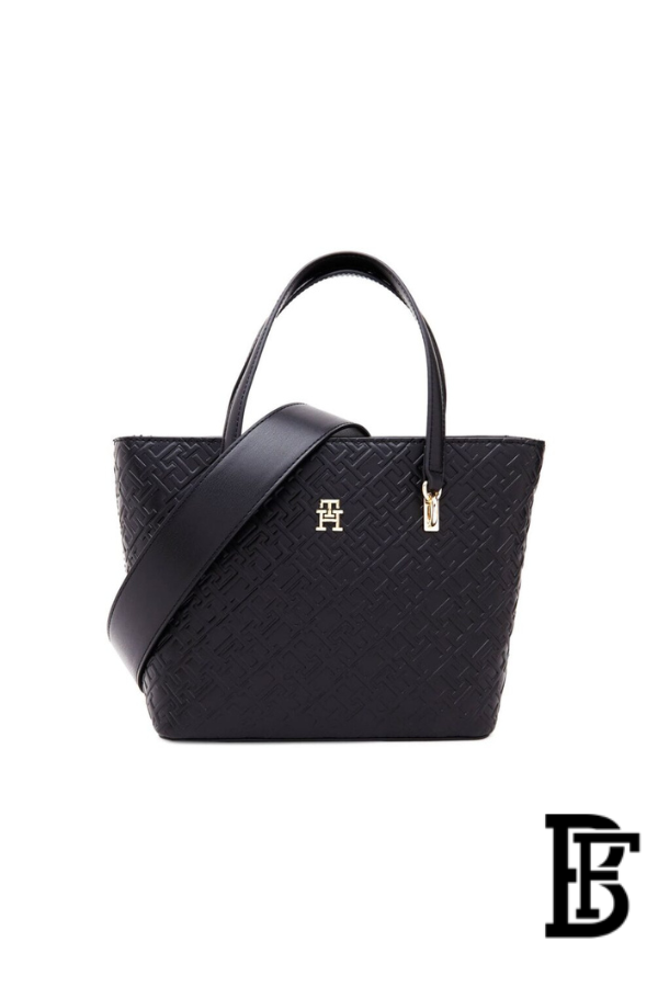 Tommy Hilfiger Black Leather Women Handbag AW0AW16002 – Elegant Everyday Shoulder Bag image 6
