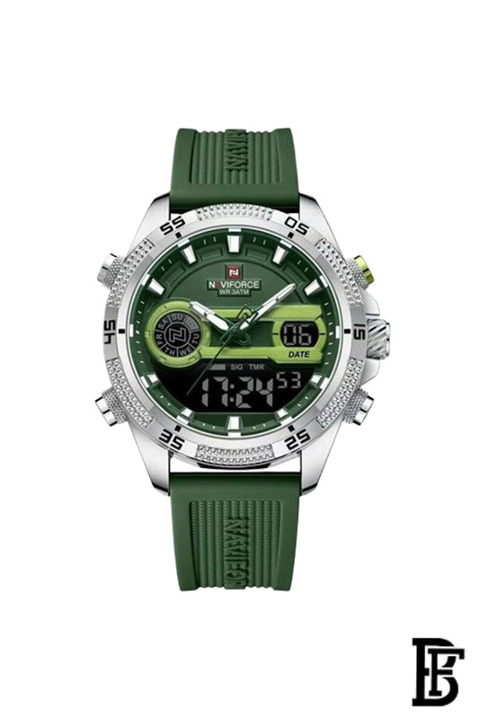 Naviforce NF9223 S/GN/GN     Men's Analog Leather Watch image 1