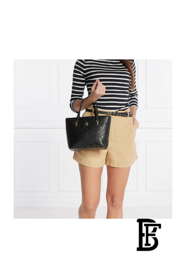 Tommy Hilfiger Black Leather Women Handbag Aw0Aw16002– Elegant Everyday Shoulder Bag image 14