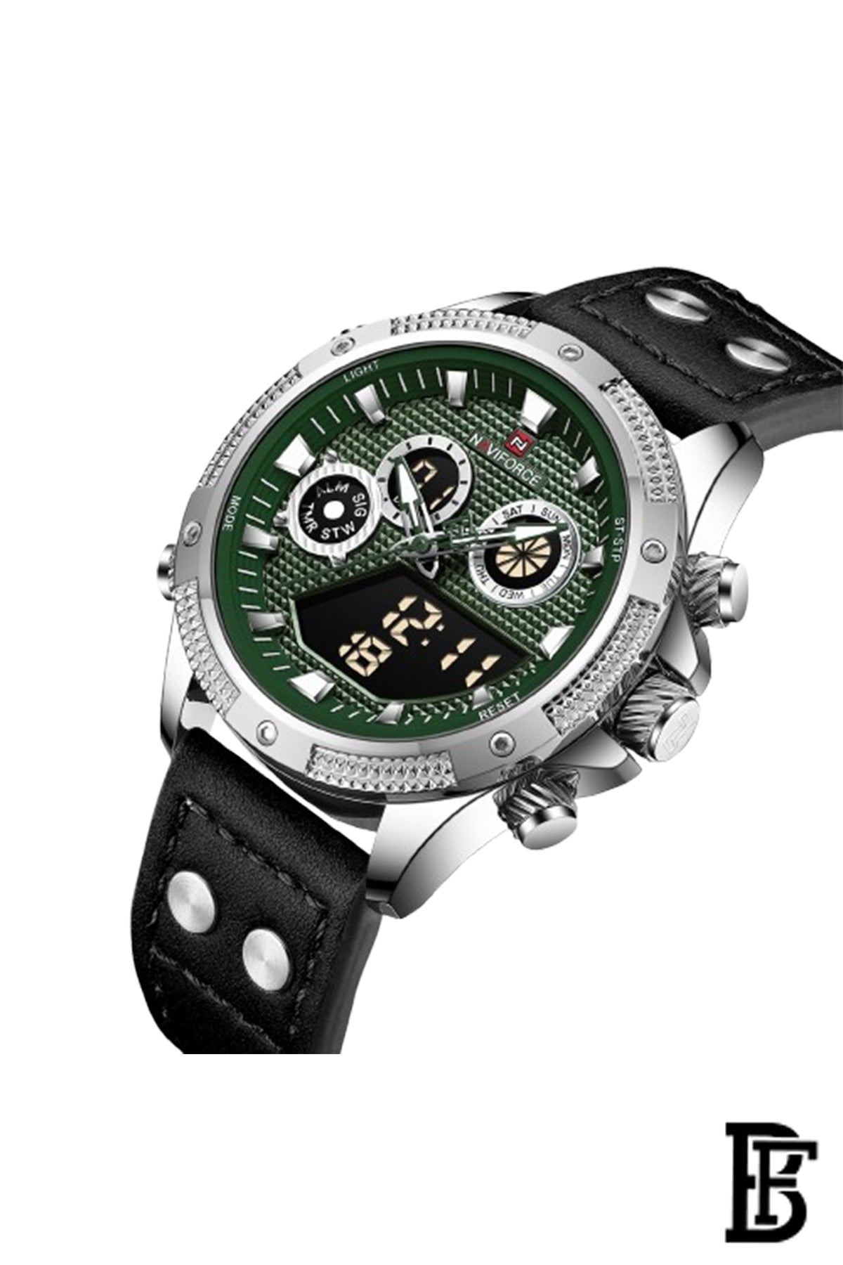 Naviforce NF9224 S/GN/B     Men's Analog Leather Watch image 2