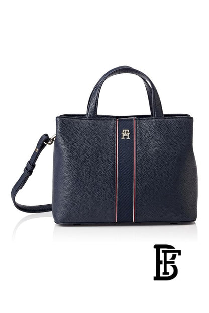 Tommy Hilfiger Blue  Leather Women Handbag Aw0Aw16873– Elegant Everyday Shoulder Bag image 0