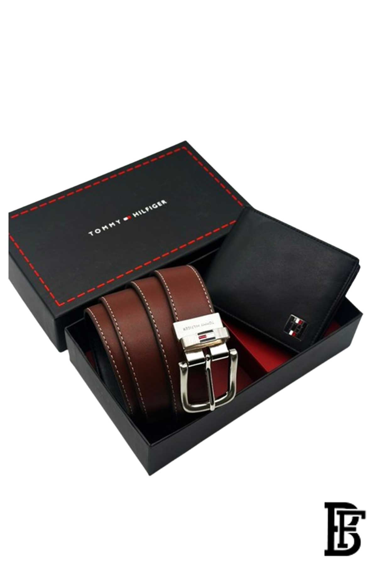 Tommy Hilfiger Set is a Men's Wallet and a Classic Black Belt image 1