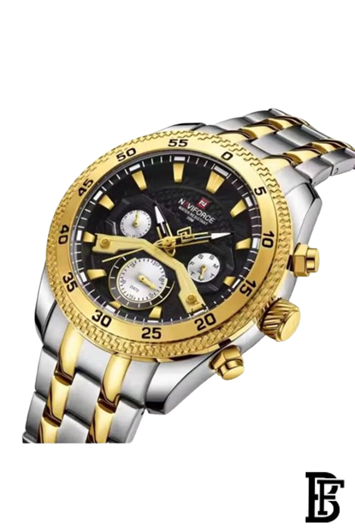 NAVIFORCE NF9222 G/B   MEN'S Stainless Steel Wrist Watch image 2