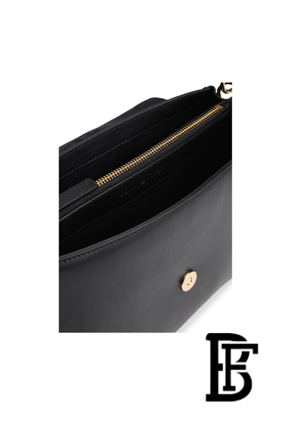 Tommy Hilfiger Black Leather Women Handbag and cross Aw0Aw14510 – Elegant Everyday Crossbody and hand image 3