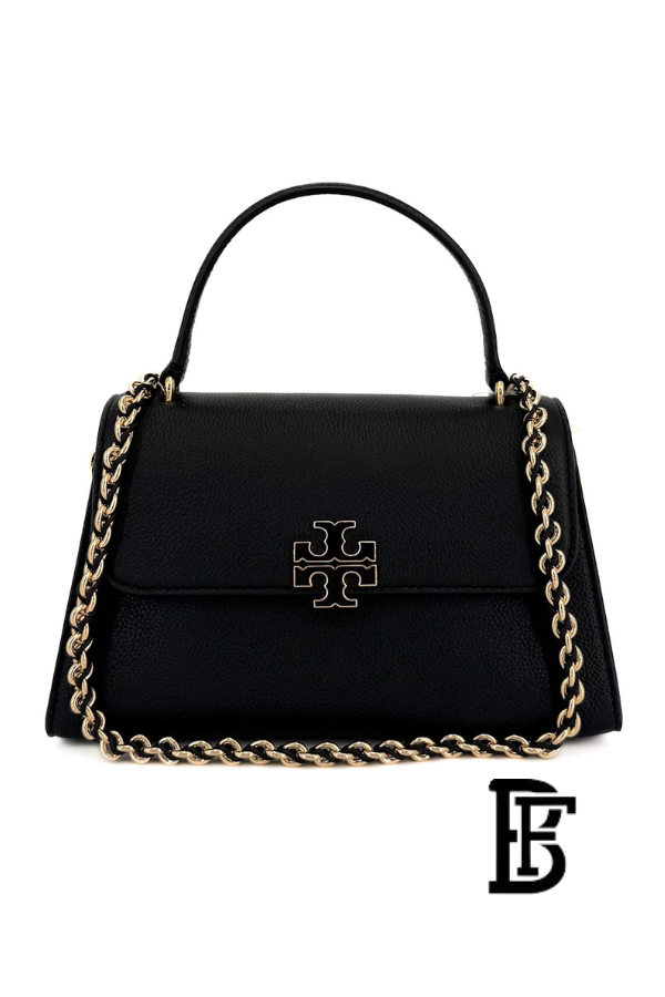 Tory Burch Black Leather Women Handbag Z4503 – Elegant Everyday Shoulder Bag image 1