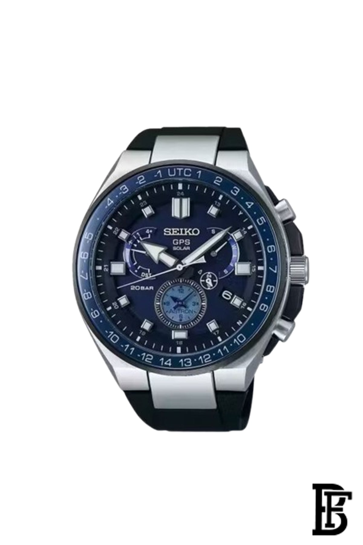 SEIKO Men's Hand Watch ASTRON Black Rubber Strap, Blue Dial SSE167J1 image 0