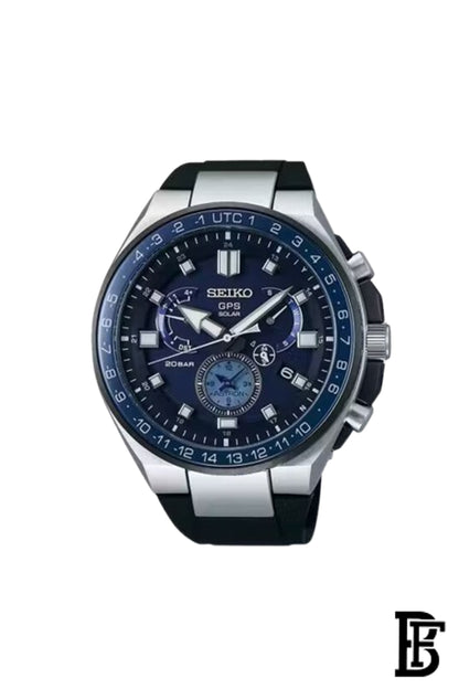 SEIKO Men's Hand Watch ASTRON Black Rubber Strap, Blue Dial SSE167J1 image 0