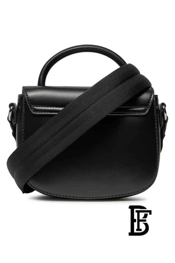Tommy Hilfiger Black Leather Women Handbag Aw0Aw15811 – Elegant Everyday Shoulder Bag image 5