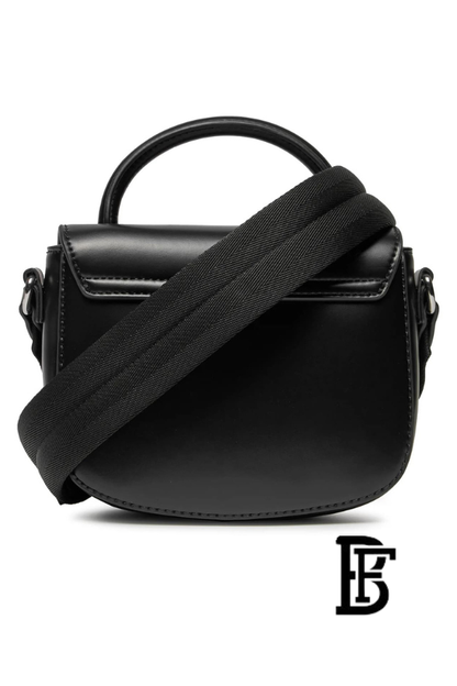 Tommy Hilfiger Black Leather Women Handbag Aw0Aw15811 – Elegant Everyday Shoulder Bag image 5