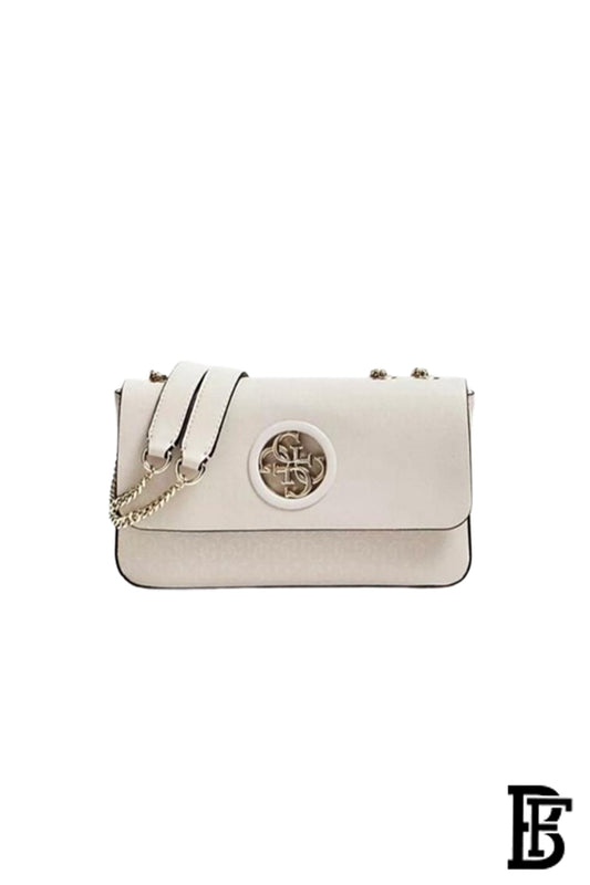 GUESS Eco Brenton Flap Shoulder Bag Latte Logo BAG0025 image 0