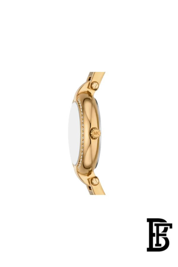Michael Kors Mini Laney Women's Watch MKO1110 – Silver Dial & Gold Stainless Steel Strap image 3