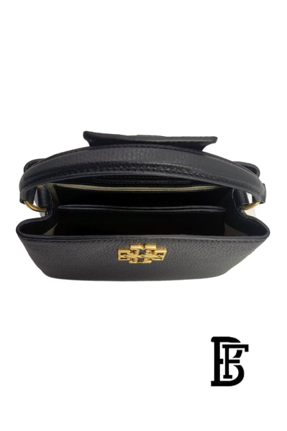 Tory Burch Black Leather Women Handbag 145357  – Elegant Everyday Shoulder Bag image 7