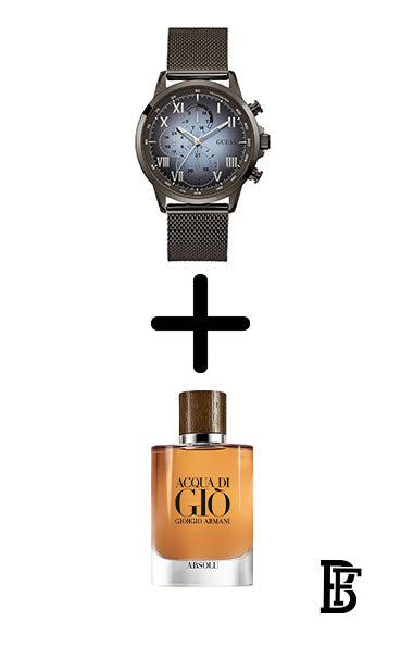 GUESS Men's Stainless Steel Chronograph Watch W1310G3 + Gift perfume Tester 30 ml image 1