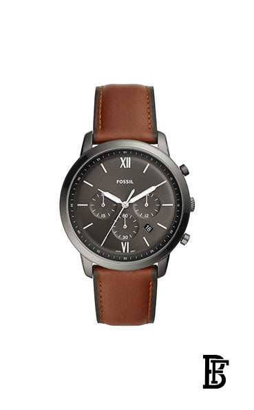 FOSSIL FS5512 Men's Neutra Chronograph Watch - 44 mm - Amber + Gift perfume tester 30 ml image 2