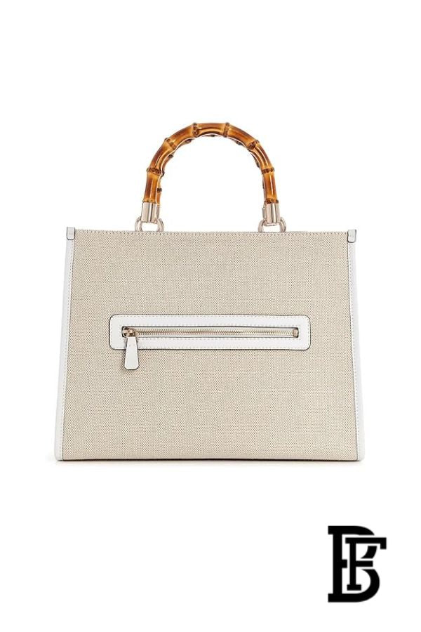 Guess Women’s Solid Handheld Tote Bag – Natural / Dove Logo (AG933722) image 2