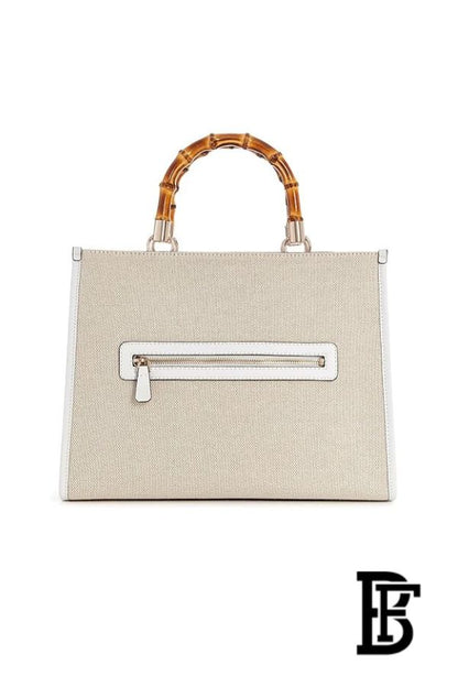 Guess Women’s Solid Handheld Tote Bag – Natural / Dove Logo (AG933722) image 2