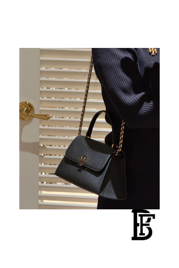 Tory Burch Black Leather Women Handbag Z4503 – Elegant Everyday Shoulder Bag image 4