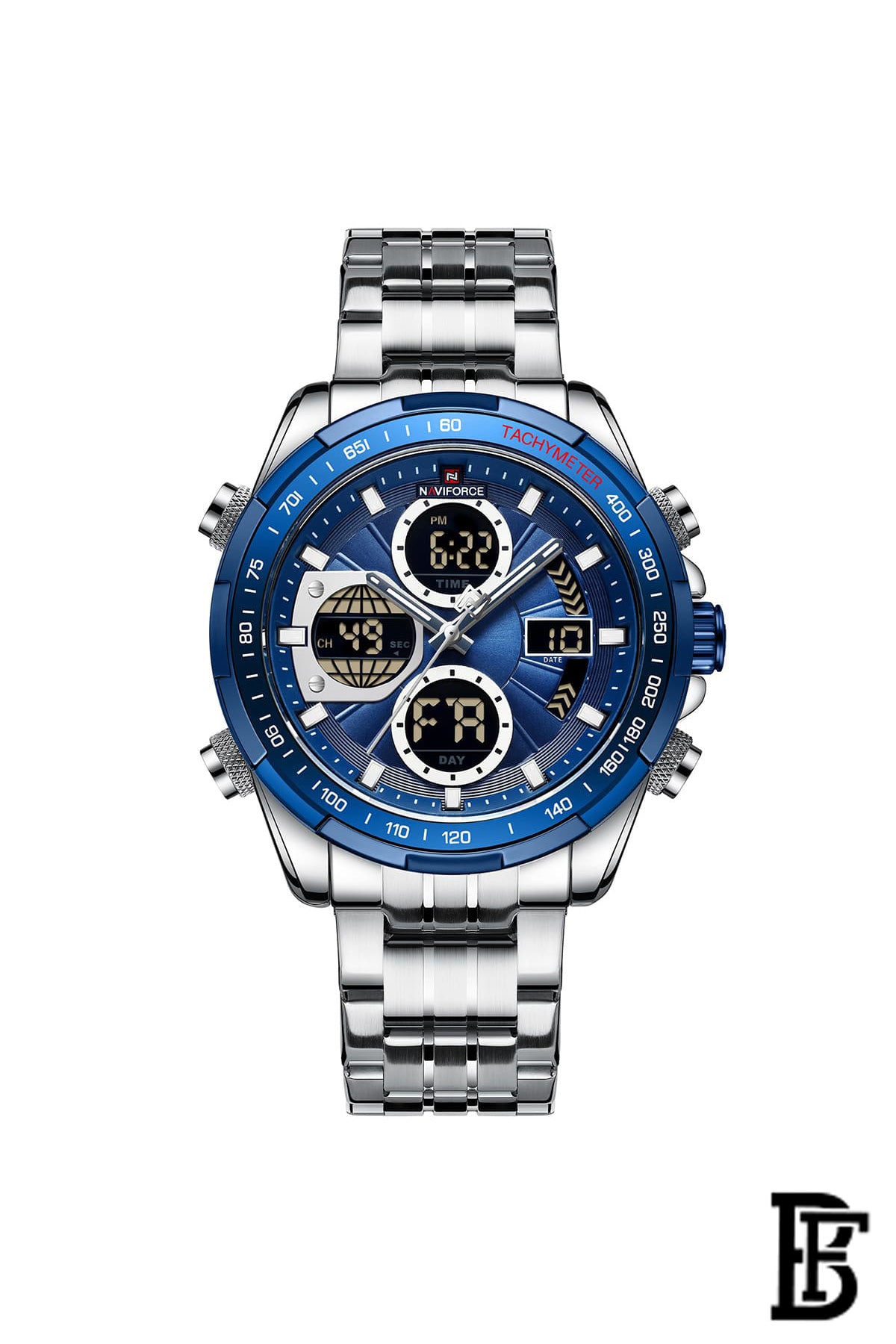 NAVIFORCE NF9197S S/BE/BE     MEN'S Stainless Steel Analog Wrist Watch image 0