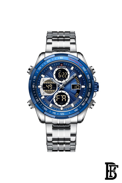 NAVIFORCE NF9197S S/BE/BE     MEN'S Stainless Steel Analog Wrist Watch image 0