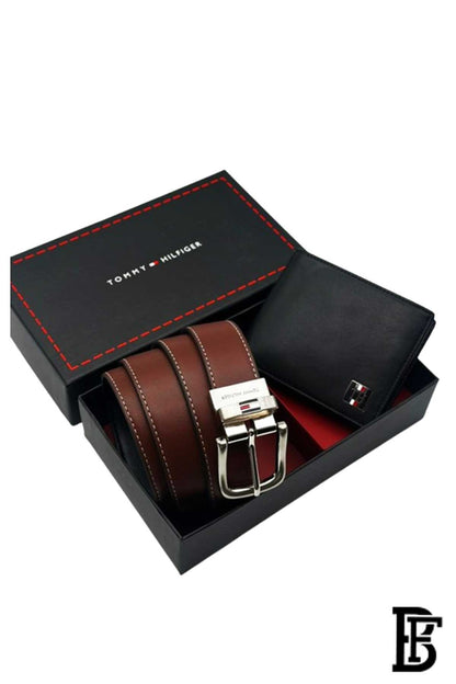 Tommy Hilfiger Set is a Men's Wallet and a Classic Black Belt image 0