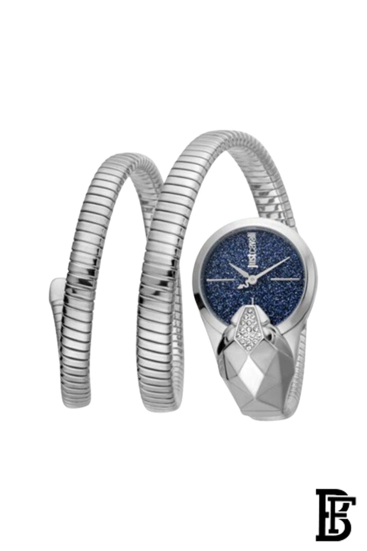 Just CavalliGlam Snake Quartz Blue Dial Ladies Watch image 1