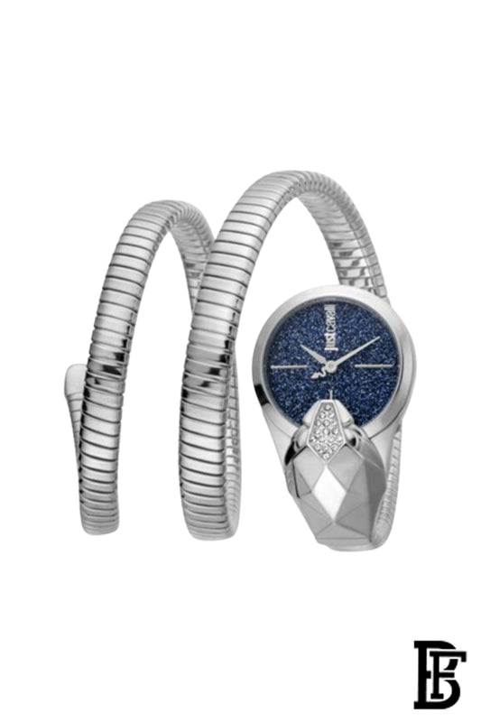 Just CavalliGlam Snake Quartz Blue Dial Ladies Watch image 1