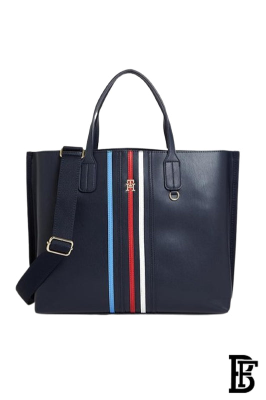 Tommy Hilfiger Iconic Logo Detail Textured Tote Bag\BAGD037 image 0