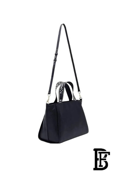 Tommy Hilfiger Black Leather Women Handbag AW0AW16005 – Elegant Everyday Shoulder Bag image 3
