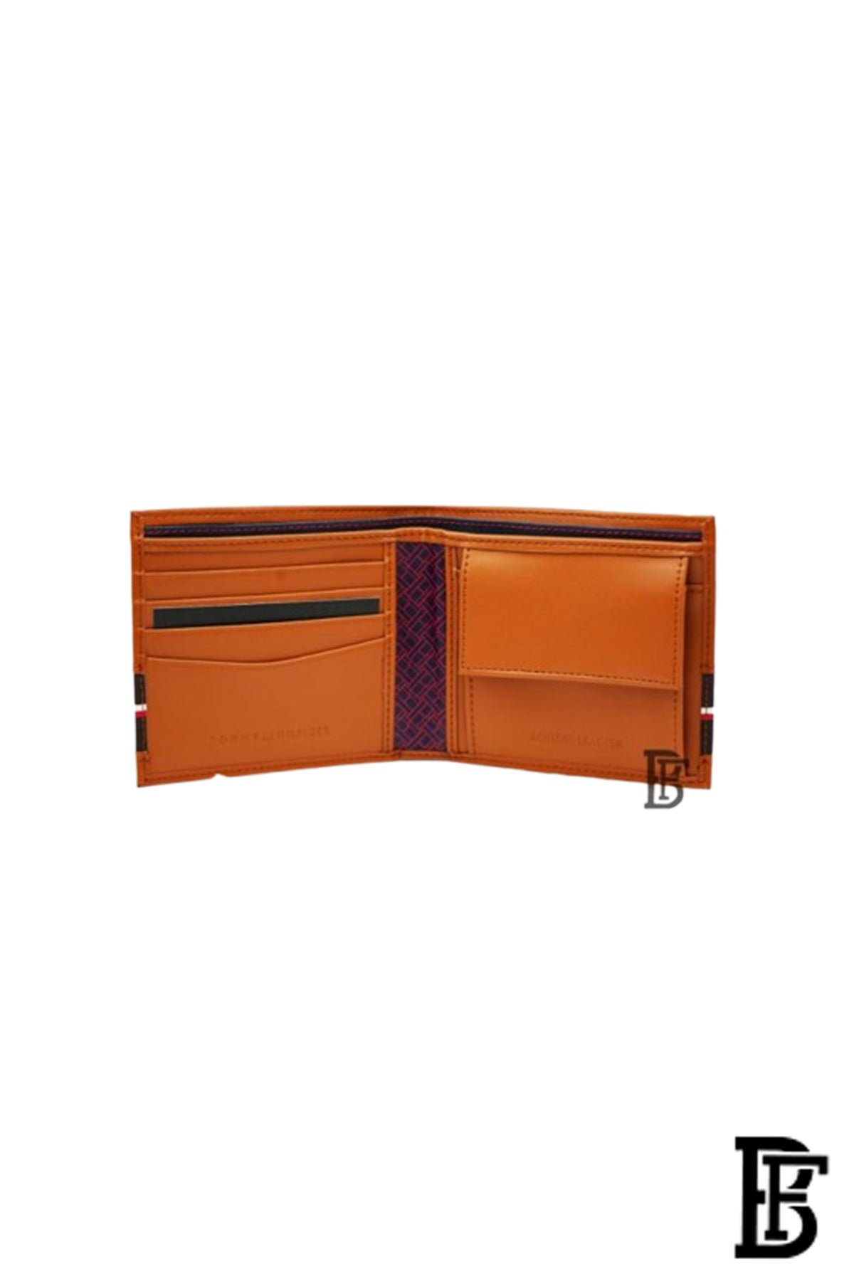 Tommy Hilfiger Wallet  is a one to face solid style covered in light/BROWN leather image 4