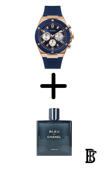 GUESS Men's Silicone Chronograph Watch Gw0057G2 + Gift perfume tester 30 ml image 0
