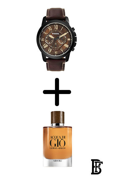 FOSSIL FS5088 Men's Grant Water Resistant Chronograph Watch  + Gift perfume tester 30 ml image 0
