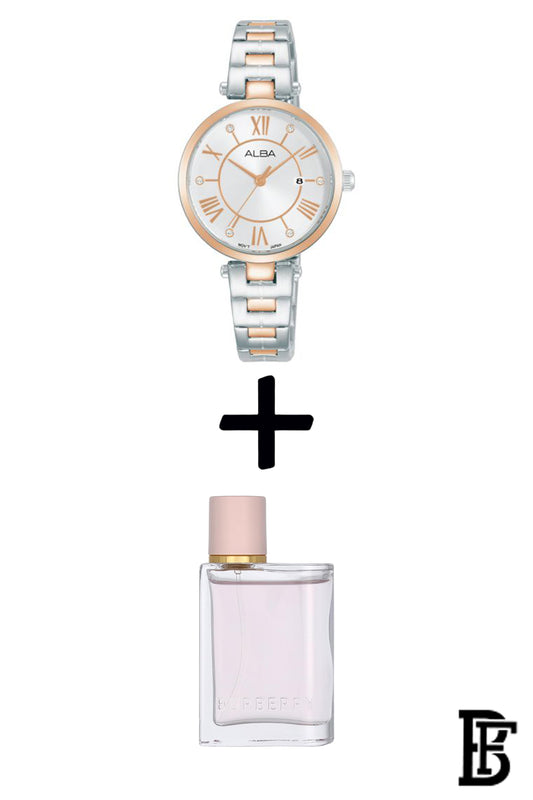 Alba AH7AN4X Women's  Stainless steel Quartz Analog Wrist Watch  + Gift perfume tester 30 ml Warranty from Elaraby Group image 1