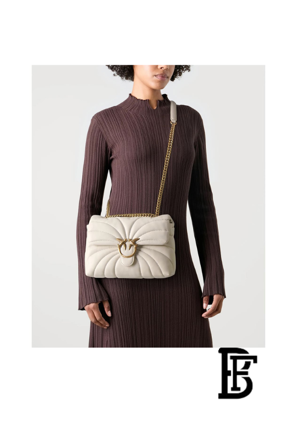 Pinko  White  Leather Women Handbag 100038A1Ex Z14Q – Elegant Everyday Shoulder Bag image 9