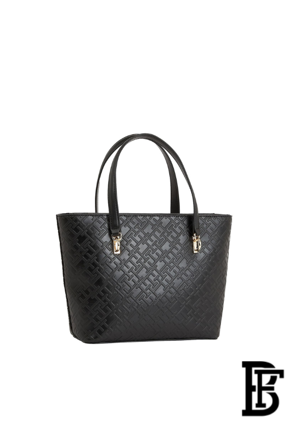 Tommy Hilfiger Black Leather Women Handbag AW0AW16002 – Elegant Everyday Shoulder Bag image 3