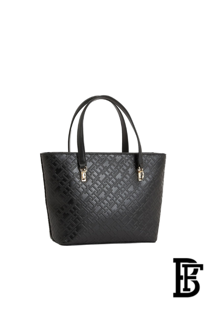 Tommy Hilfiger Black Leather Women Handbag AW0AW16002 – Elegant Everyday Shoulder Bag image 3
