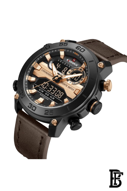 Naviforce NF9235 BRGD.BN  Men's Analog Leather Watch image 2