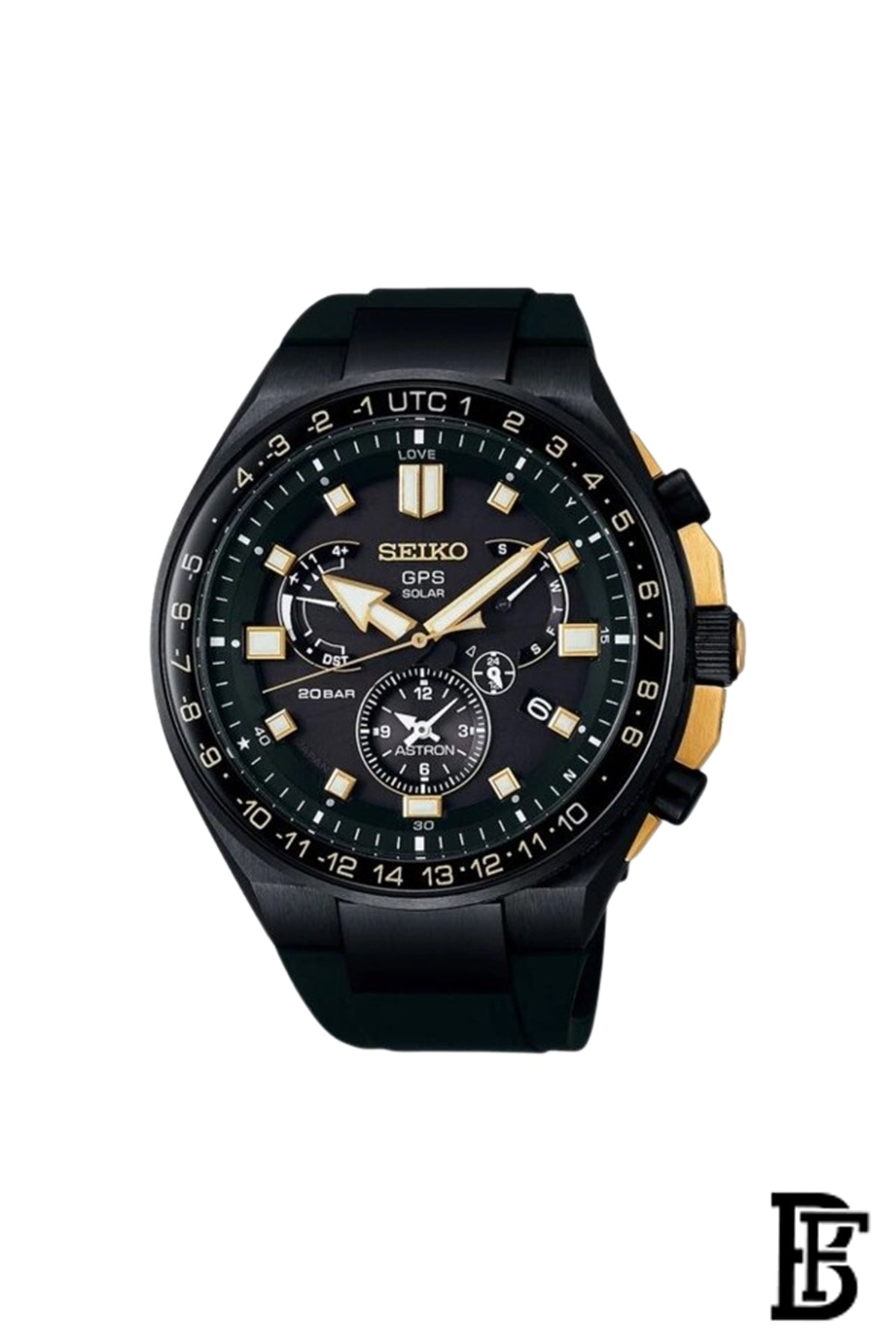 SEIKO Men's Hand Watch ASTRON Black Rubber Strap, Black Dial SSE174J1 image 0