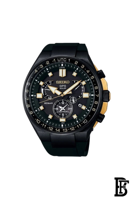 SEIKO Men's Hand Watch ASTRON Black Rubber Strap, Black Dial SSE174J1 image 0