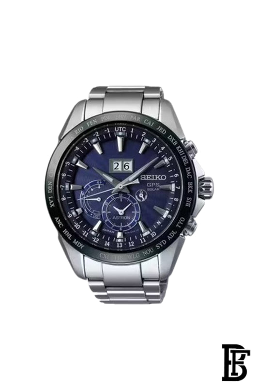 SEIKO Men's Hand Watch ASTRON Stainless Steel Band, Blue Dial SSE147J1 image 0