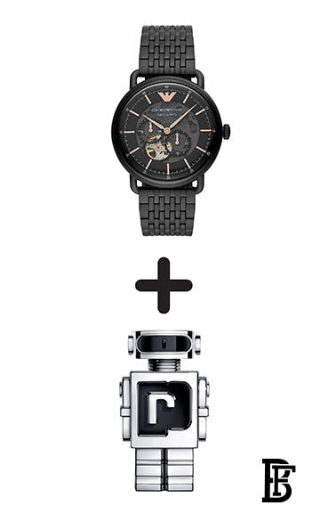 Emporio Armani Aviator Analog Black Dial Men's Watch-AR60025 + Gift perfume Tester 30 ml image 0