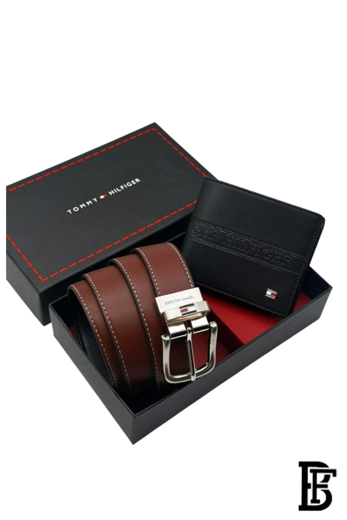 Tommy Hilfiger Set is a Men's Wallet and a Classic Black Belt image 1
