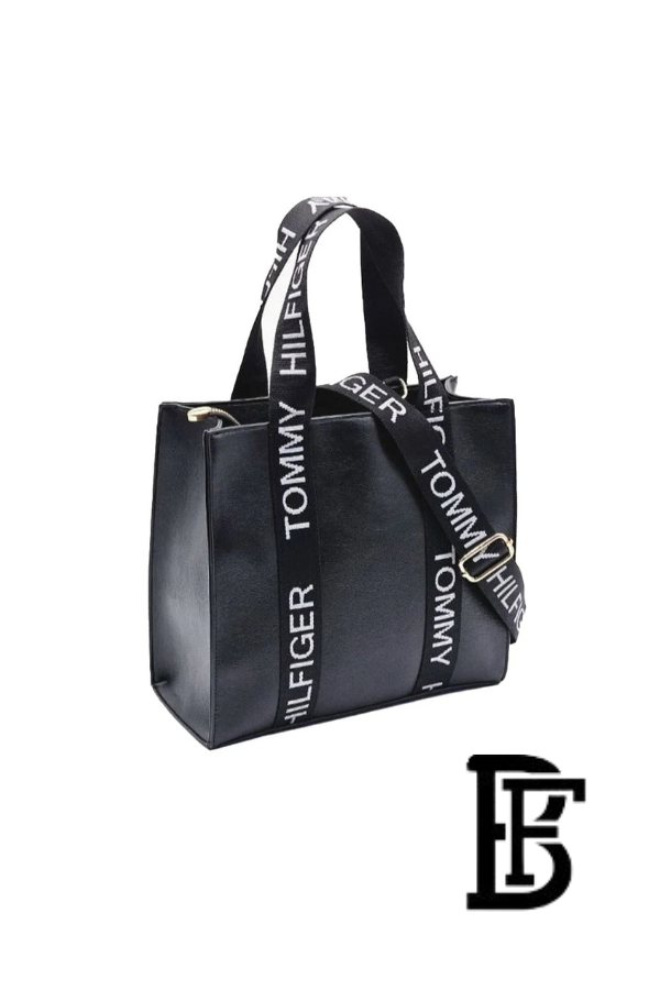 Tommy Hilfiger Black Leather Women Handbag and cross – Elegant Everyday Crossbody and hand image 11
